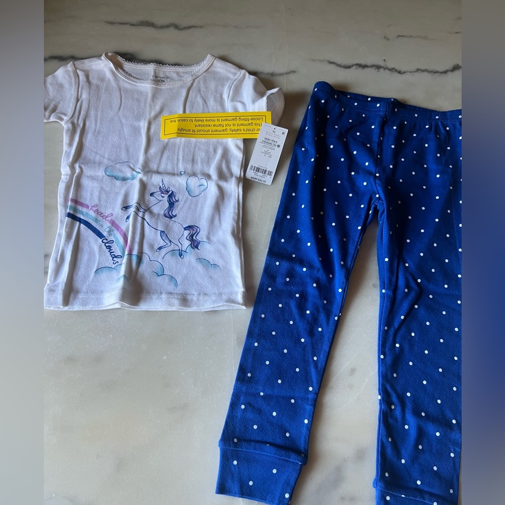 💤 Carters Unicorn Print Kids Pajamas Set